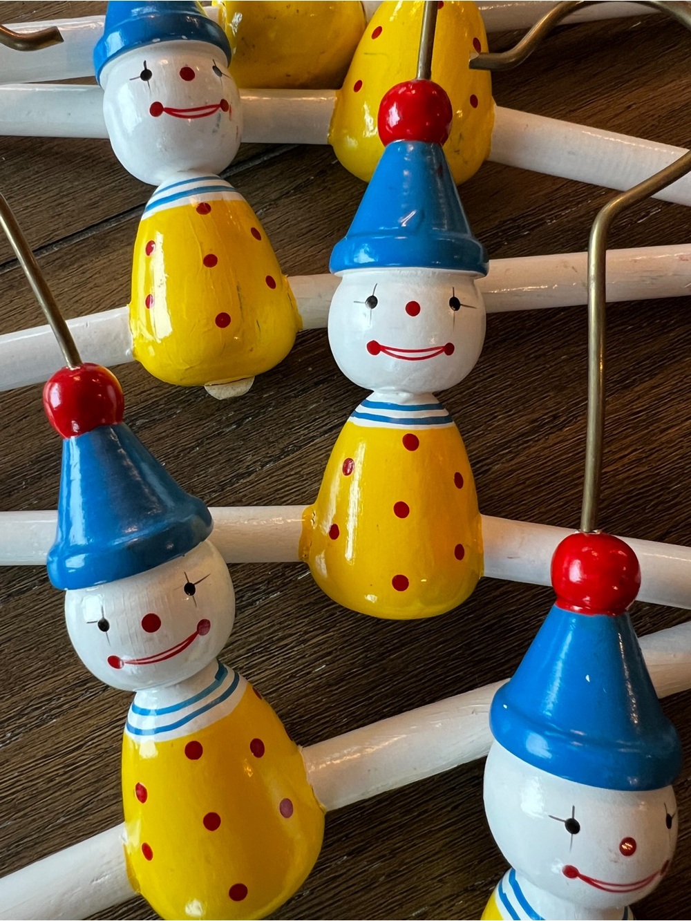 Vintage Wooden Clown Hangers
